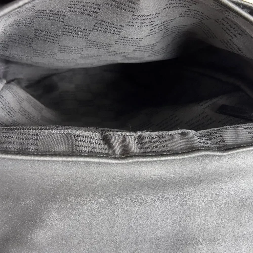 MONTBLANC Authentic Meisterstuck Black Fabric & Leather Messenger Cross Bag